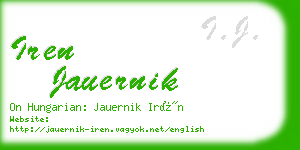 iren jauernik business card